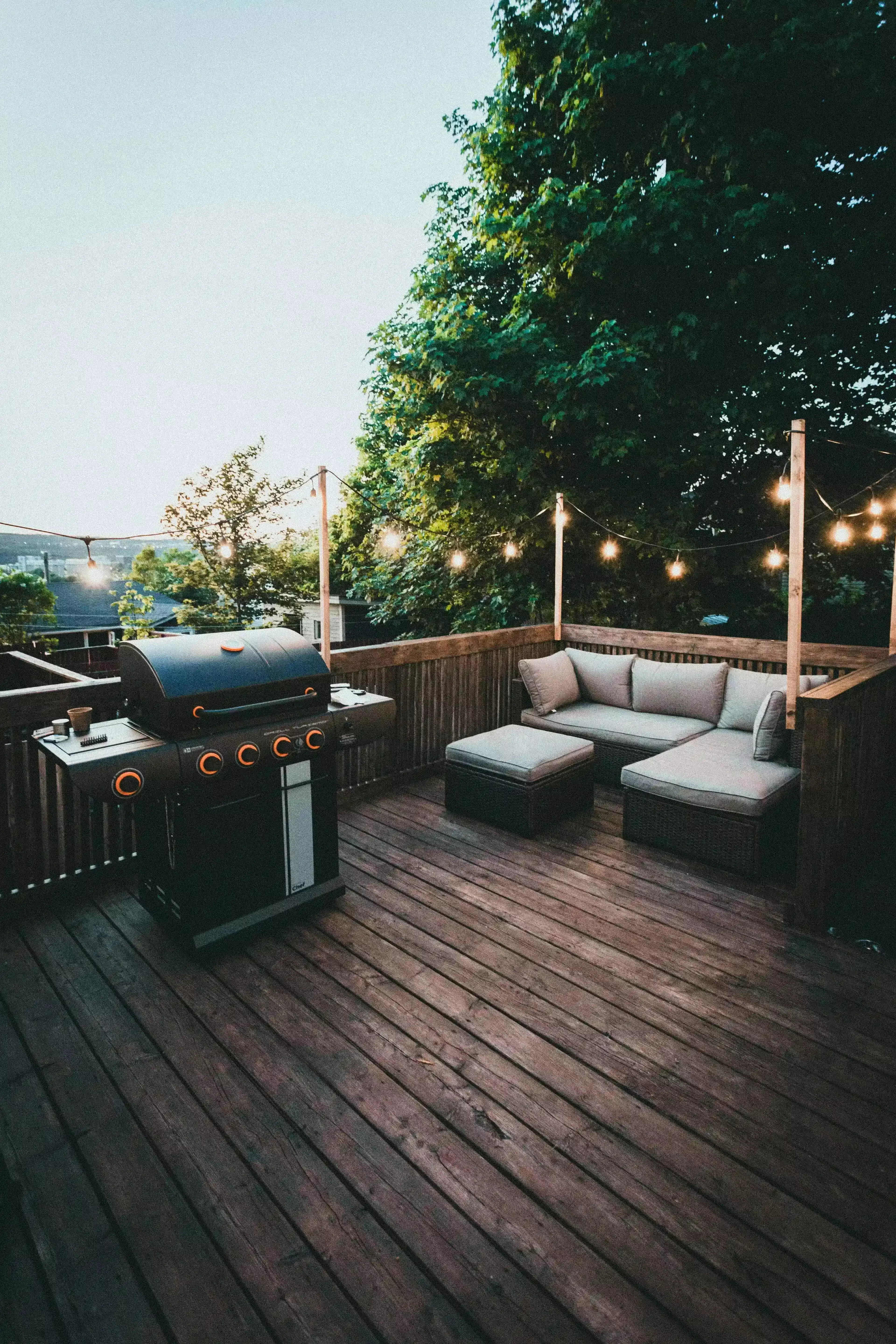 Detalle de terraza de madera